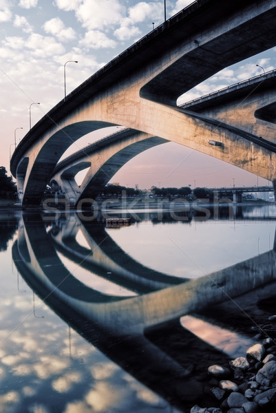 şehir manzara köprü güzel Bina nehir Stok fotoğraf © elwynn