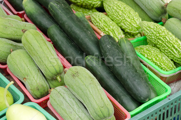 Marktplatz Taiwan asia Gesundheit grünen Gemüse Stock foto © elwynn