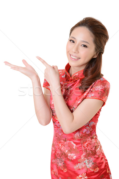 Asian woman introduce Stock photo © elwynn