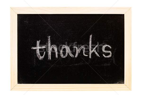 blackboard written 'thanks' Stock photo © elwynn