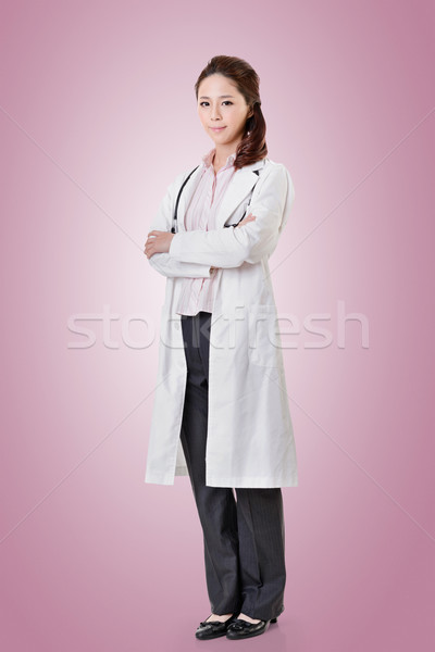 Friendly Asian doctor Stock photo © elwynn