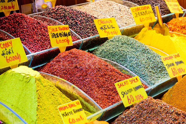 Colorful spices for sale  Stock photo © elxeneize