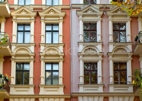 Windows of two townhouses Stock photo © elxeneize