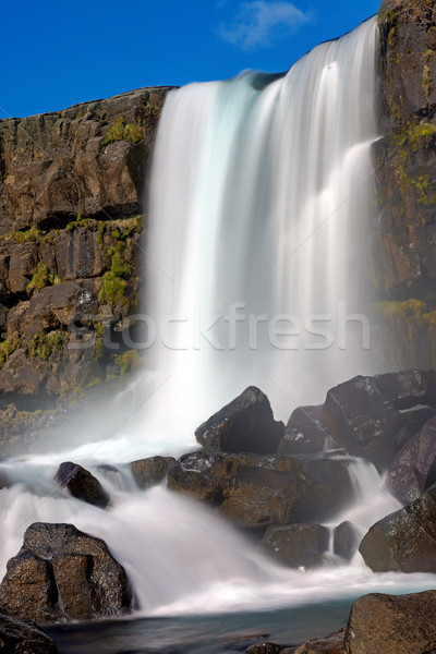 Cascadă Islanda parc călători râu Europa Imagine de stoc © elxeneize