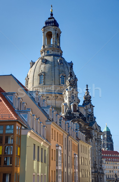 Landmark Frauenkirche in Dresden Stock photo © elxeneize