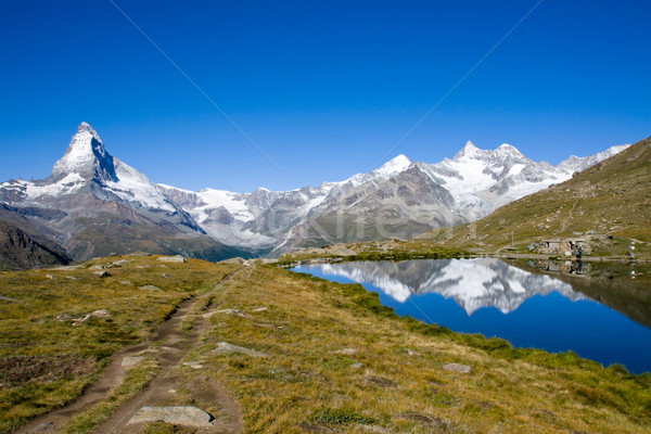 Matterhorn, Nadelhorn and Stelisee Stock photo © elxeneize