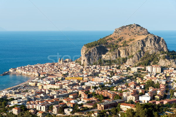 The village of Cefalu in Sicily Stock photo © elxeneize