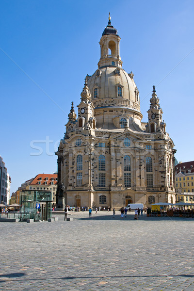известный Дрезден сердце Церкви башни собора Сток-фото © elxeneize