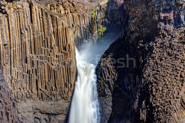 The Litlanesfoss waterfall, Iceland Stock photo © elxeneize