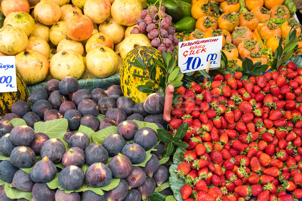 Exotic fruits for sale at a market Stock photo © elxeneize