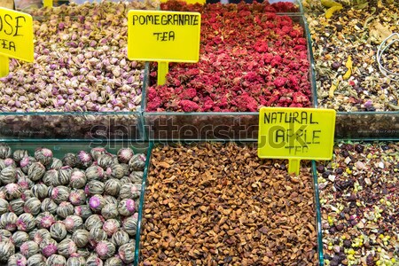 Teas at the Spice market, Istanbul Stock photo © elxeneize
