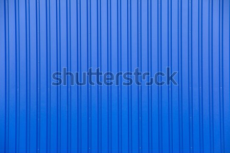Niebieski metal fasada przemysłowych budynku budowy Zdjęcia stock © elxeneize
