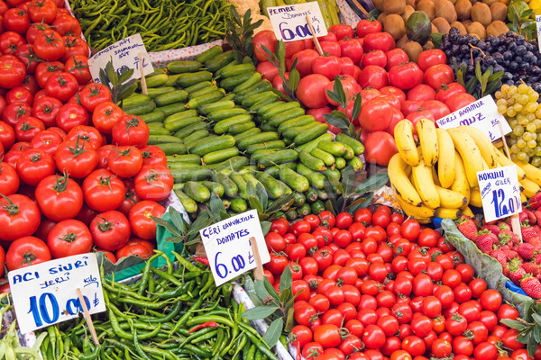 Tomatoes, pepper and fruits Stock photo © elxeneize