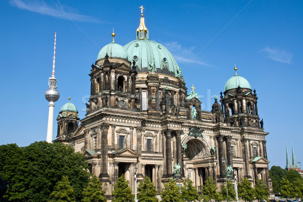 Fernsehturm Berlin épület terv építészet Európa Stock fotó © elxeneize