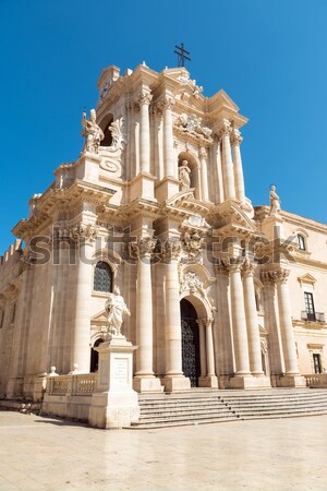 The cathedral of Syracuse in Sicily Stock photo © elxeneize