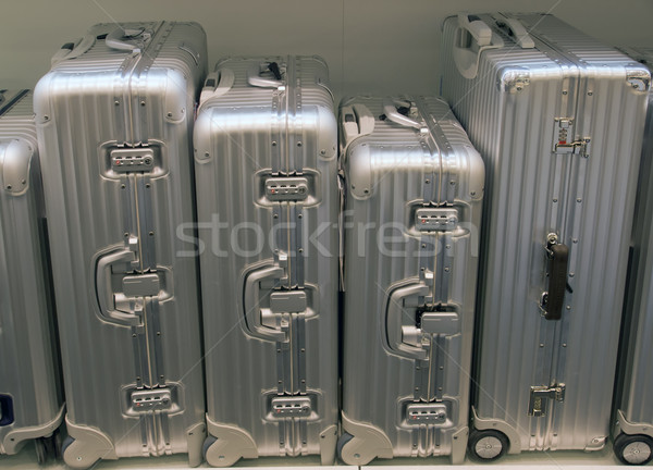 Silver suitcases Stock photo © elxeneize