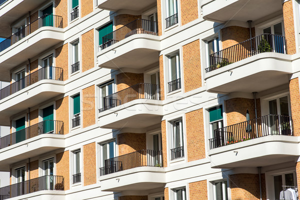 Facade of an apartment building Stock photo © elxeneize