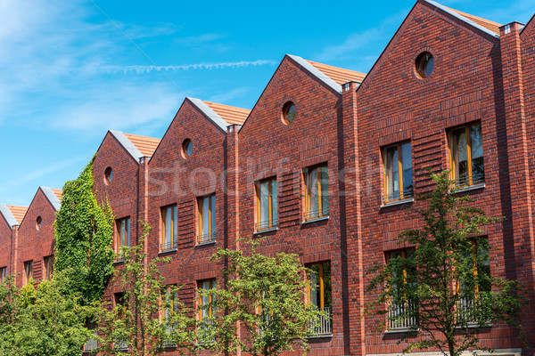 Serial houses seen in Berlin Stock photo © elxeneize