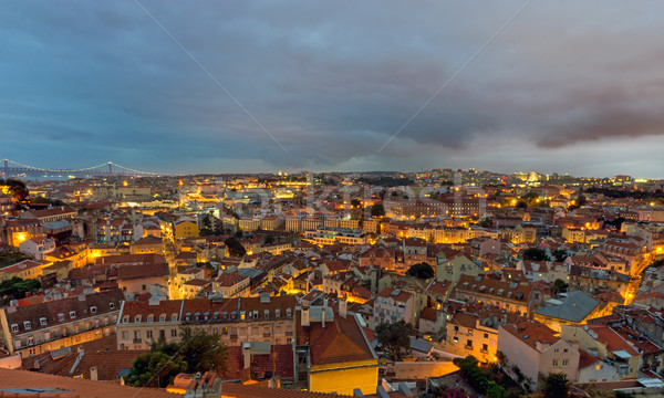 Lisabona Portugalia zori vedere oraş lumina Imagine de stoc © elxeneize