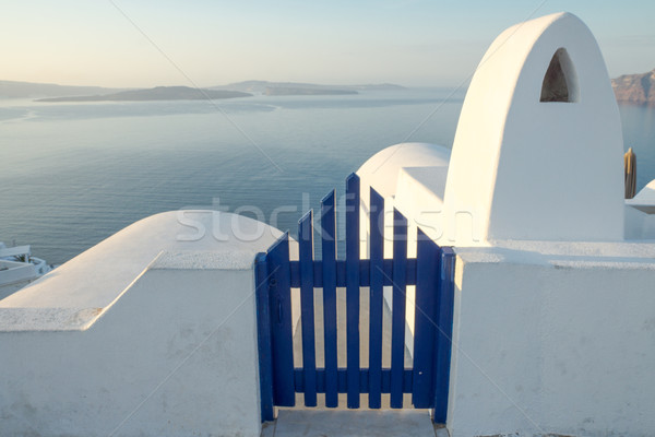 View to the sea in Oia Stock photo © elxeneize