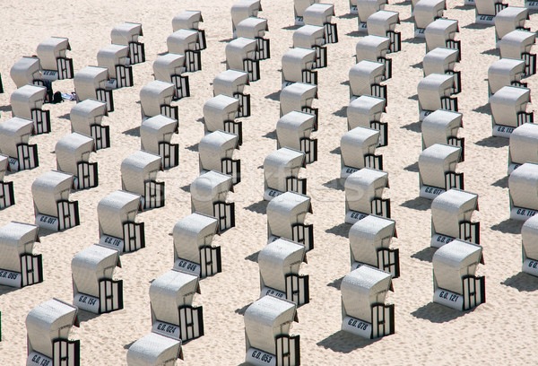 Beach chairs at the Baltic Sea Stock photo © elxeneize