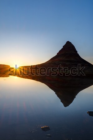 Stock photo: Sunset at Mount Kirkjufell, Iceland