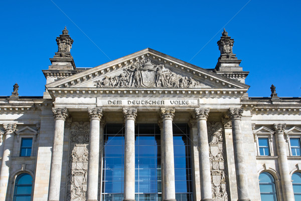 Entrance to the Reichstag Stock photo © elxeneize