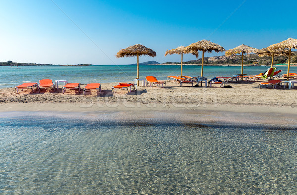 Lovely beach on Crete island Stock photo © elxeneize
