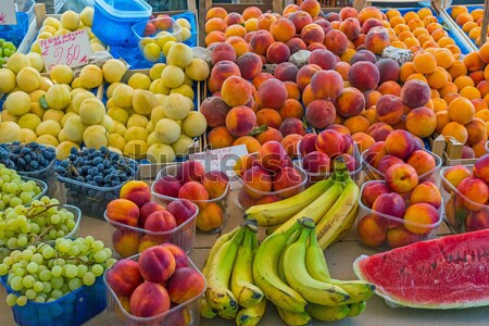 野菜 八百屋 市場 食品 背景 赤 ストックフォト © elxeneize