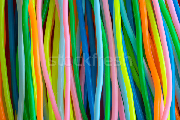 Zdjęcia stock: Kolorowy · kabli · zabawki · tle · zielone · kabel