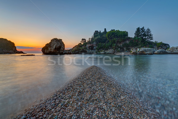 Isola Bella in Sicily at dusk Stock photo © elxeneize