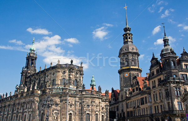 Hofkirche and Residenzschloss in Dresden Stock photo © elxeneize