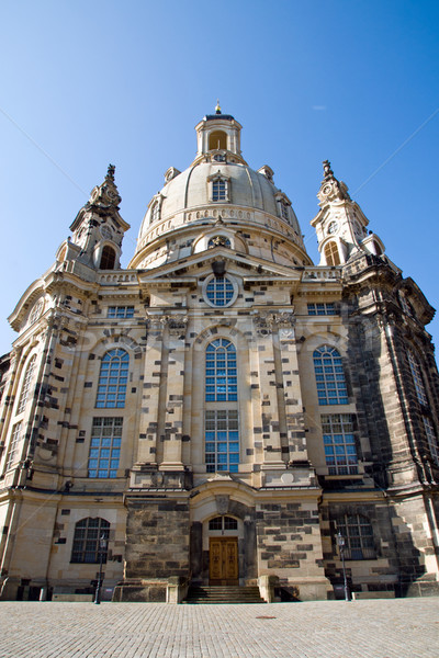 Dresdens rebuilt Frauenkirche Stock photo © elxeneize