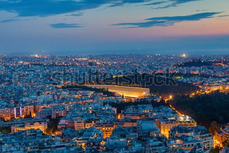 Athens with the old olympic stadium Stock photo © elxeneize