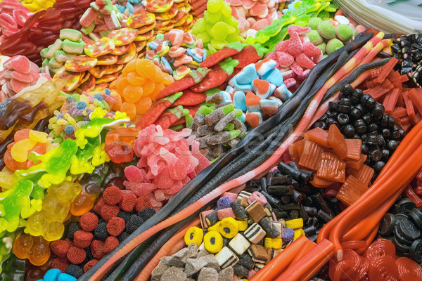 Great choice of candy at a market Stock photo © elxeneize
