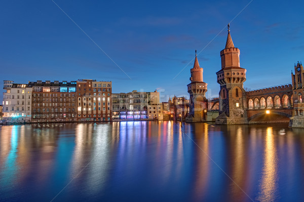 Oberbaum Bridge and River Spree Stock photo © elxeneize