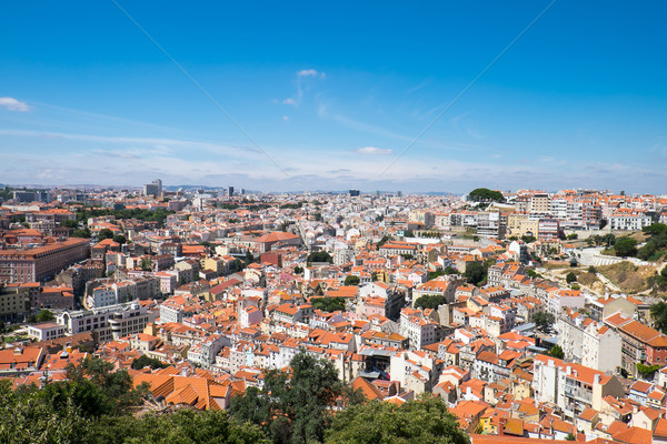 View over Lisbon on a sunny day Stock photo © elxeneize