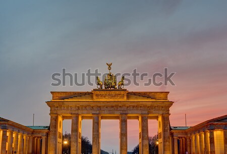 Tramonto noto Berlino costruzione città muro Foto d'archivio © elxeneize