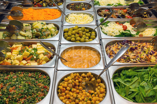 Stock photo: Salad buffet in a restaurant