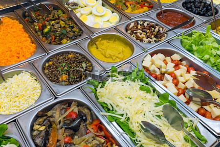 Coloré buffet salade restaurant alimentaire santé Photo stock © elxeneize