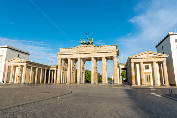 ストックフォト: ブランデンブルグ門 · ベルリン · 有名な · ドイツ · 建物 · 建設