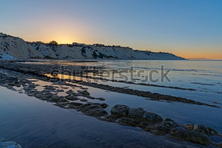 Sunrise at the Scala dei Turchi Stock photo © elxeneize