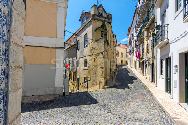 At the Alfama district in Lisbon Stock photo © elxeneize