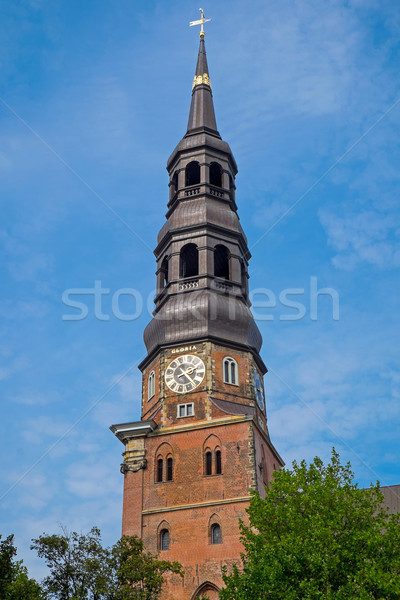 Foto stock: Igreja · hamburgo · torre · Alemanha · céu · edifício