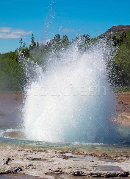 Stock photo: The erupting Strokkur Geysir