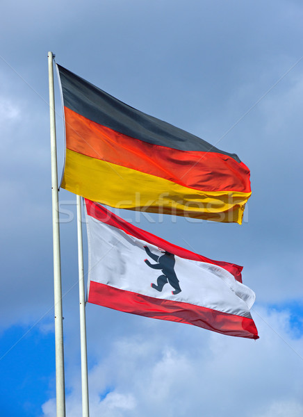 The German and the Berlin flag Stock photo © elxeneize
