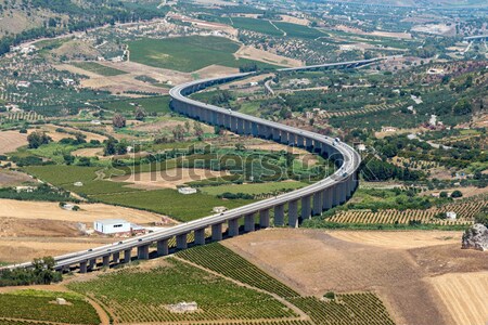 Curved sicilian highway Stock photo © elxeneize