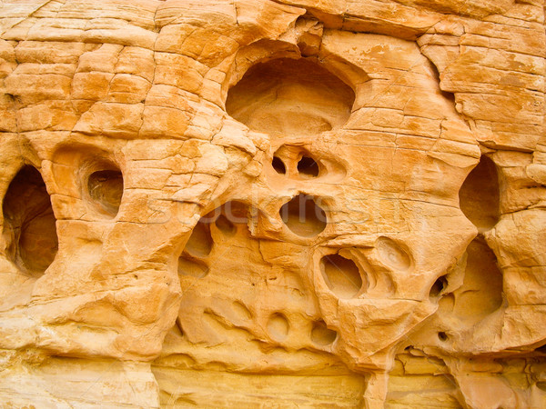 Kő körök erózió munka homokkő textúra Stock fotó © emattil