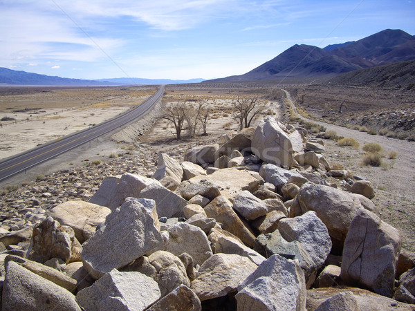 Hosszú út otthon keleti Nevada Kalifornia Stock fotó © emattil