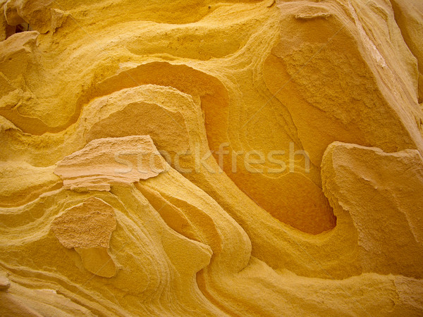 Gelb Sandstein rock Muster Tal Stock foto © emattil